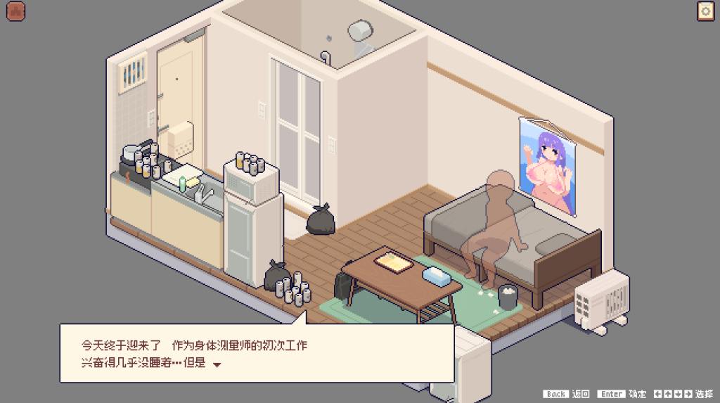 《身体测量师的工作》吹雪个人汉化版｜像素模拟经营游戏｜动态互动职场物语